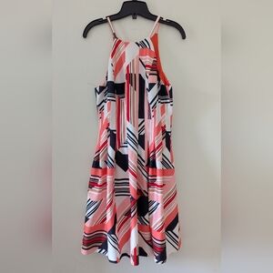 Vince Camuto Fit And Flare Halter Scuba Dress Size US 8